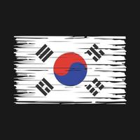 zuiden Korea vlag borstel vector