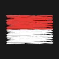 Indonesië vlag borstel vector