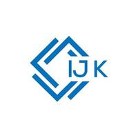 ijk brief logo ontwerp Aan wit achtergrond. ijk creatief cirkel brief logo concept. ijk brief ontwerp. vector