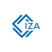 iza brief logo ontwerp Aan wit achtergrond. iza creatief cirkel brief logo concept. iza brief ontwerp. vector