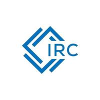 irc brief logo ontwerp Aan wit achtergrond. irc creatief cirkel brief logo concept. irc brief ontwerp. vector