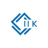 iik brief logo ontwerp Aan wit achtergrond. iik creatief cirkel brief logo concept. iik brief ontwerp. vector