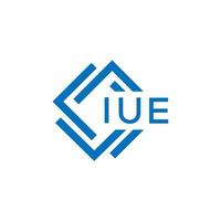 iue brief logo ontwerp Aan wit achtergrond. iue creatief cirkel brief logo concept. iue brief ontwerp. vector