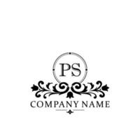 brief ps bloemen logo ontwerp. logo voor Dames schoonheid salon massage kunstmatig of spa merk vector