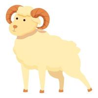 schattig RAM icoon tekenfilm vector. schapen hoofd vector