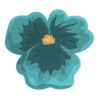 viooltje bloem icoon tekenfilm vector. blauw altviool vector