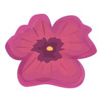rood viooltje bloem icoon tekenfilm vector. bloemen voorjaar vector