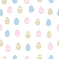 naadloos patroon met tekenfilm eieren. feestelijk kleurrijk vector voor Pasen. hand- tekening. ontwerp voor kleding stof, wikkel, afdrukken