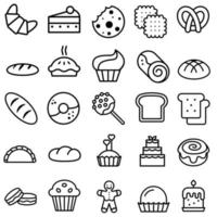 bakkerij icoon vector set. Koken illustratie teken verzameling. bakken symbool.