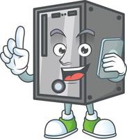 CPU mascotte icoon ontwerp vector