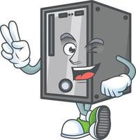 CPU mascotte icoon ontwerp vector