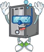 CPU mascotte icoon ontwerp vector