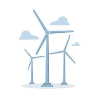 wind turbines wind macht energie vector illustratie