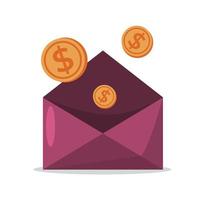 envelop met geld vector illustratie