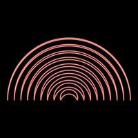 neon radio Golf draadloze rood kleur vector illustratie beeld vlak stijl