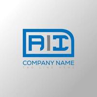 aii brief logo creatief ontwerp. aii uniek ontwerp. vector