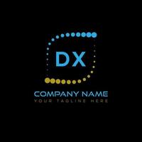 dx brief logo creatief ontwerp. dx uniek ontwerp. vector