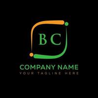 bc brief logo creatief ontwerp. bc uniek ontwerp. vector