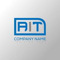 ait brief logo creatief ontwerp. ait uniek ontwerp. vector