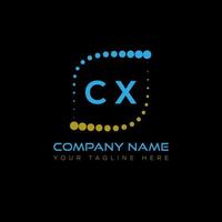 cx brief logo creatief ontwerp. cx uniek ontwerp. vector