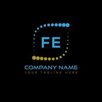 fe brief logo creatief ontwerp. fe uniek ontwerp. vector