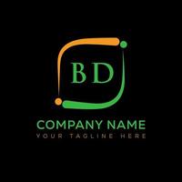 bd brief logo creatief ontwerp. bd uniek ontwerp. vector