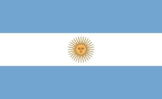 nationale vlag van Argentinië in exacte verhoudingen - vectorillustratie vector