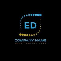 ed brief logo creatief ontwerp. ed uniek ontwerp. vector