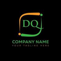 dq brief logo creatief ontwerp. dq uniek ontwerp. vector
