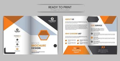 tweevoudig brochure ontwerp, thema, sjabloon voor uw bedrijf, zakelijk, bedrijf, reclame, marketing, agentschap en internet bedrijf. vector