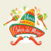 Cinco De Mayo Poster sjabloon voor uitnodiging voor Fiesta Party vector