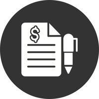 financieel contract vector icoon