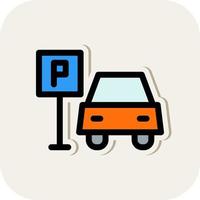 auto park vector icoon ontwerp