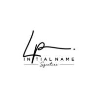 letter lp handtekening logo sjabloon vector