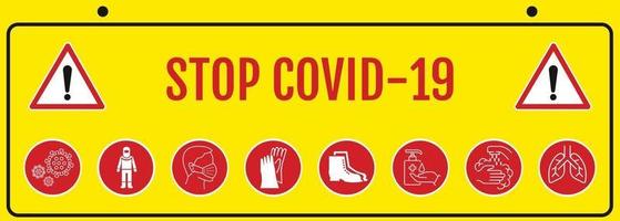 coronavirus covid 19. stop het coronavirus. vector