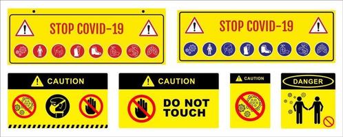 coronavirus covid 19. stop het coronavirus. vector