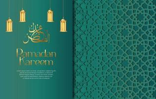 premie vector Islamitisch stijl Ramadan kareem en eid decoratief achtergrond