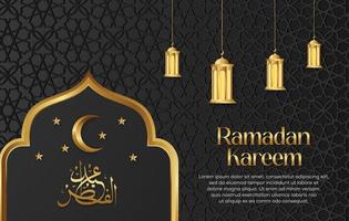 premie vector Islamitisch stijl Ramadan kareem en eid decoratief achtergrond