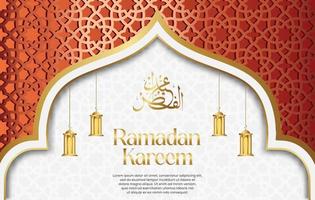 premie vector Islamitisch stijl Ramadan kareem en eid decoratief achtergrond