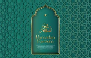 premie vector Islamitisch stijl Ramadan kareem en eid decoratief achtergrond