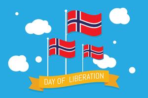 Noorse dag van bevrijding vector