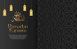 premie vector Islamitisch stijl Ramadan kareem en eid decoratief achtergrond