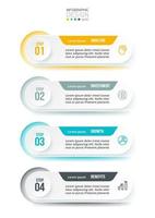 infographic sjabloon bedrijfsconcept met workflow. vector