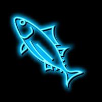 skipjack tonijn neon gloed icoon illustratie vector