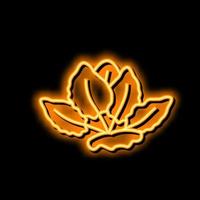 tijger lotus neon gloed icoon illustratie vector