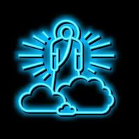 god Christendom neon gloed icoon illustratie vector