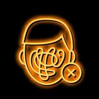 zelf annulering neon gloed icoon illustratie vector