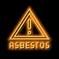 Gevaar asbest neon gloed icoon illustratie vector