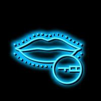 lippen chirurgie neon gloed icoon illustratie vector