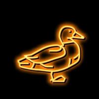 eend vogel neon gloed icoon illustratie vector